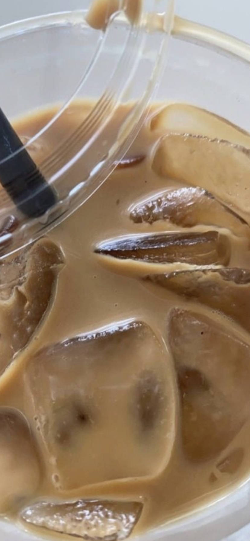 Close-up Of Iced Coffee Aesthetic Wallpaper
