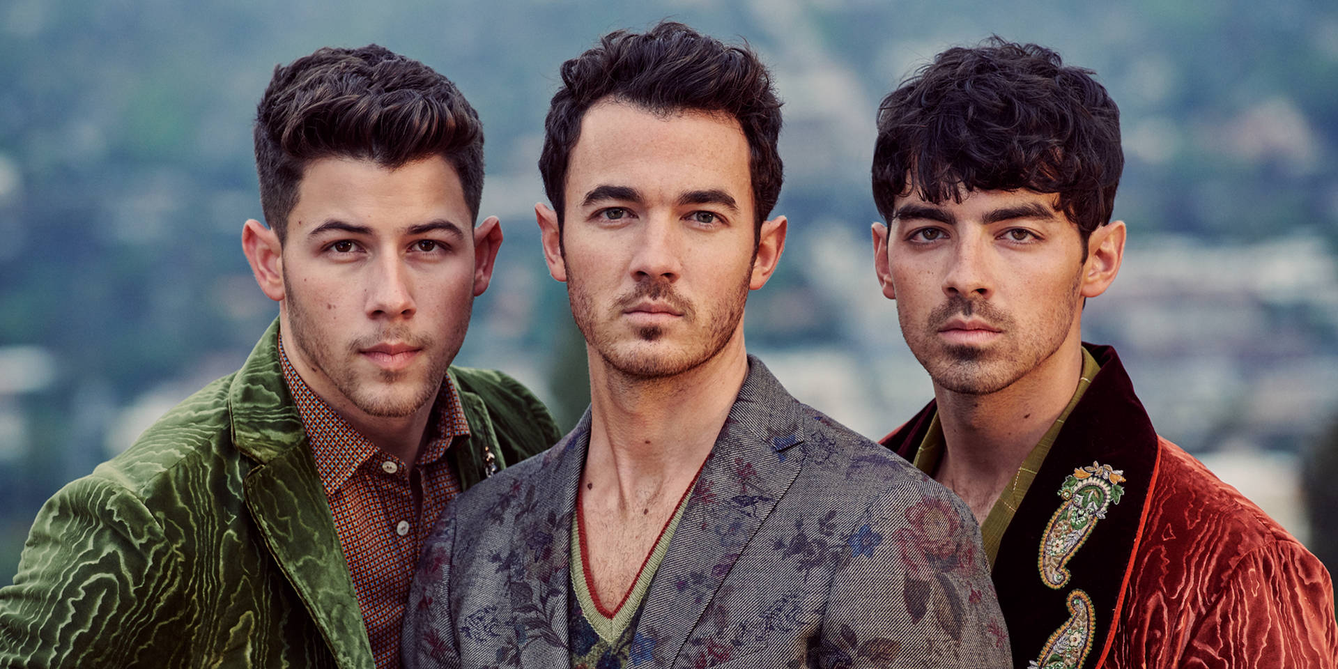 Close-up Of Jonas Brothers Wallpaper