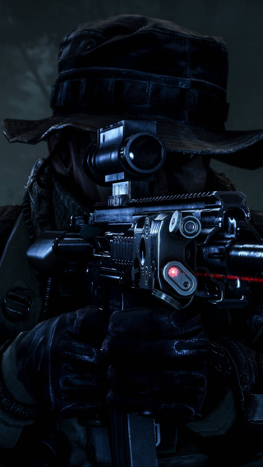 Nærbillede af Sniperskydning Battlefield 4 Telefon Baggrund Wallpaper