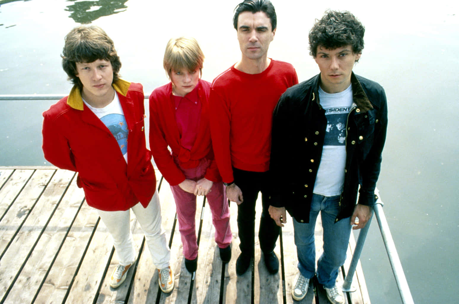 Close-up Of Talking Heads Band Performance Wallpaper