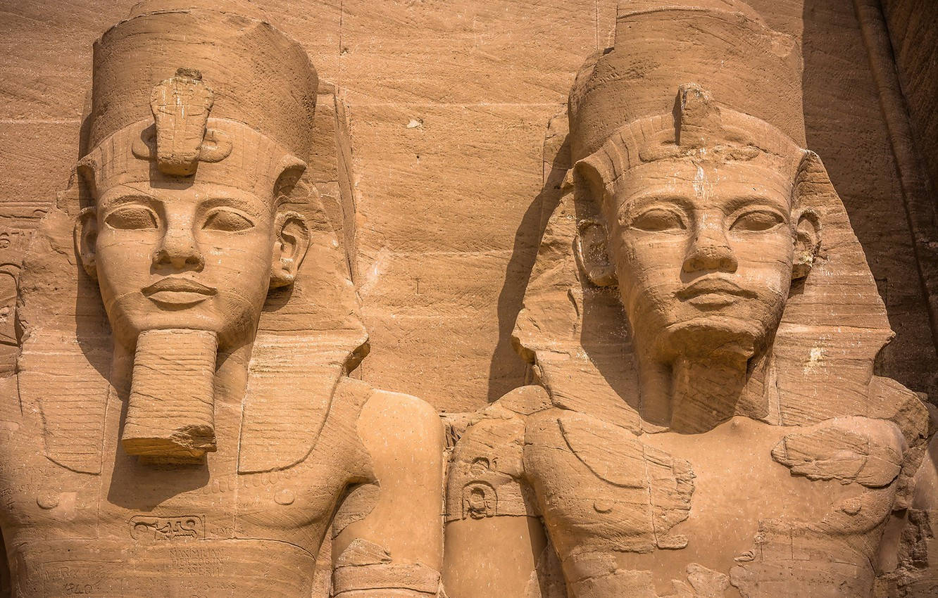 Close-up Photo Of The Statues Of Abu Simbel Temples Wallpaper