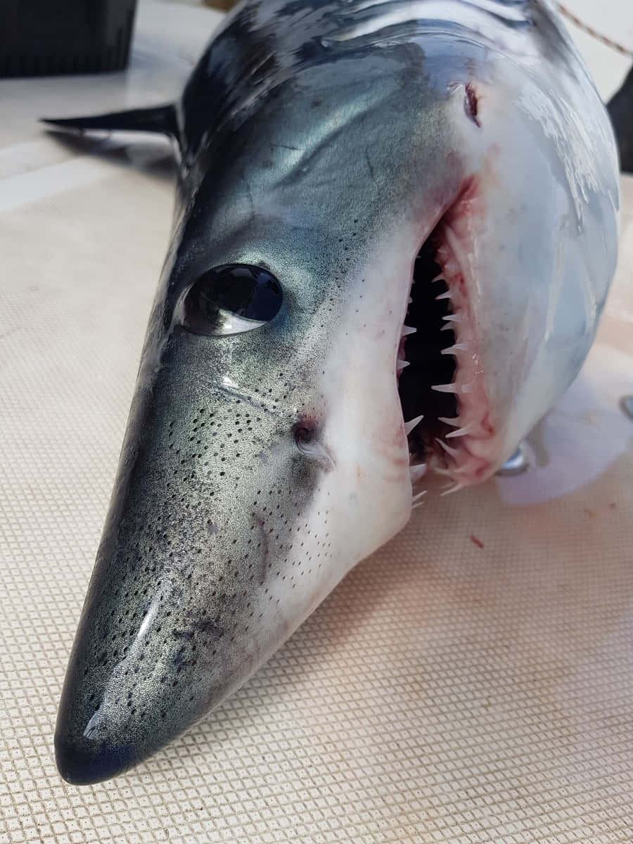 Close Up Porbeagle Shark Head Wallpaper