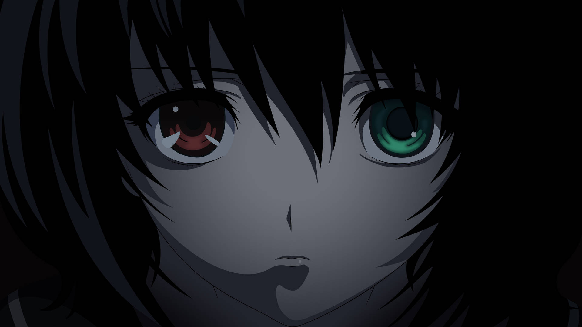 Close-up Portrait of Mei Misaki in Anime Series 