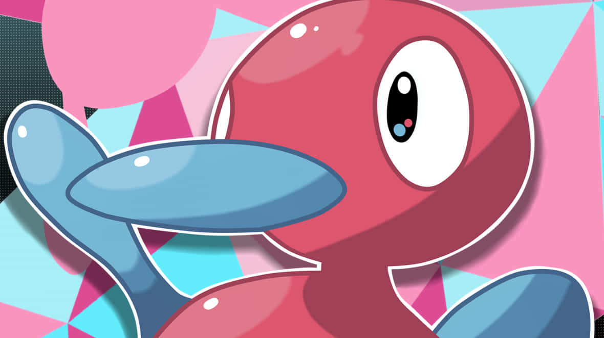 Close-Up Porygon2 Abstract Background Wallpaper
