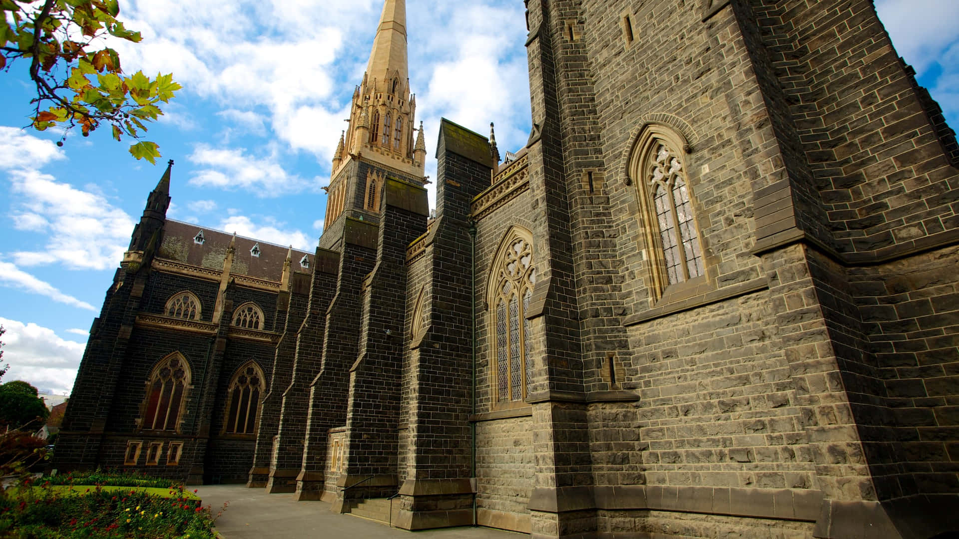 Australia – Skub tæt-up Saint Patrick's Cathedral Melbourne Australien Wallpaper