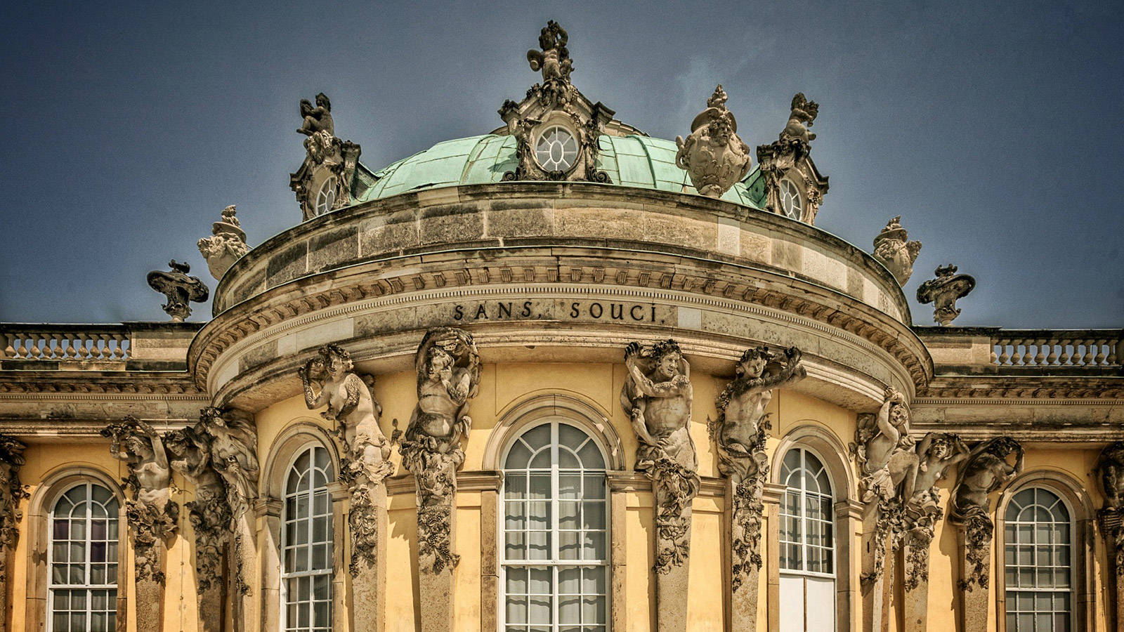 Close-up Sanssouci Palace Dome Potsdam Picture