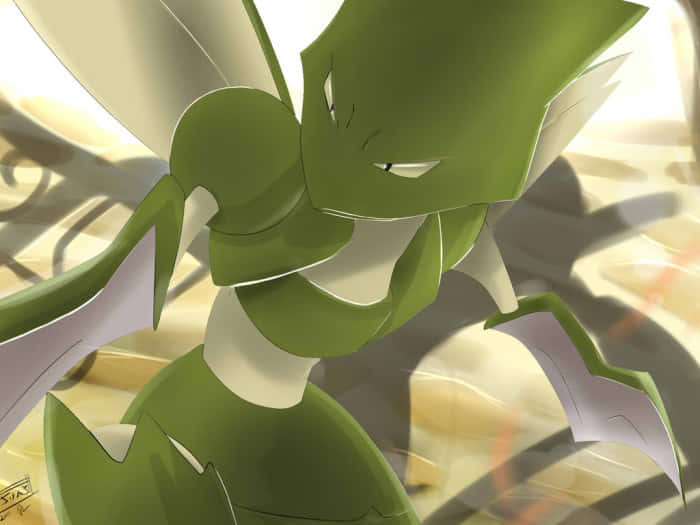 Close-Up Scyther Flying Wallpaper