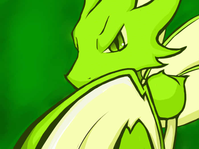 Close-Up Scyther Green Wallpaper