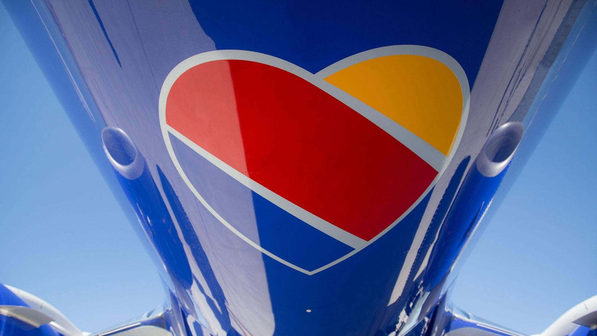 Närbildpå Southwest Airlines Logotyp. Wallpaper
