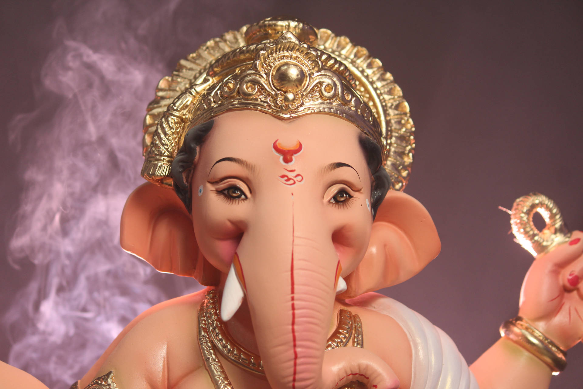 Close-Up Statue Of Ganesh 4K Wallpaper