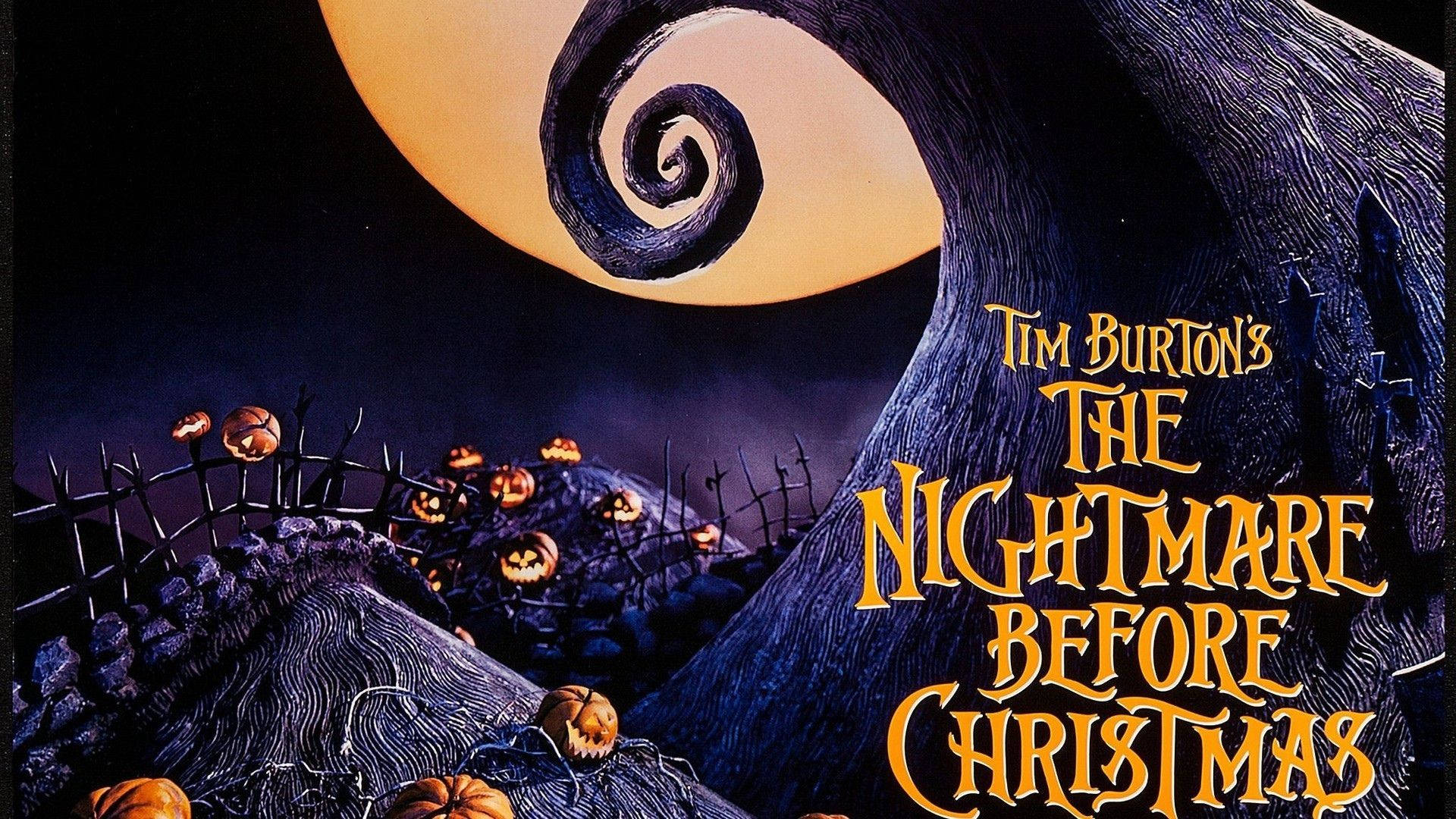 Close-Up The Nightmare Before Christmas Logo Wallpaper