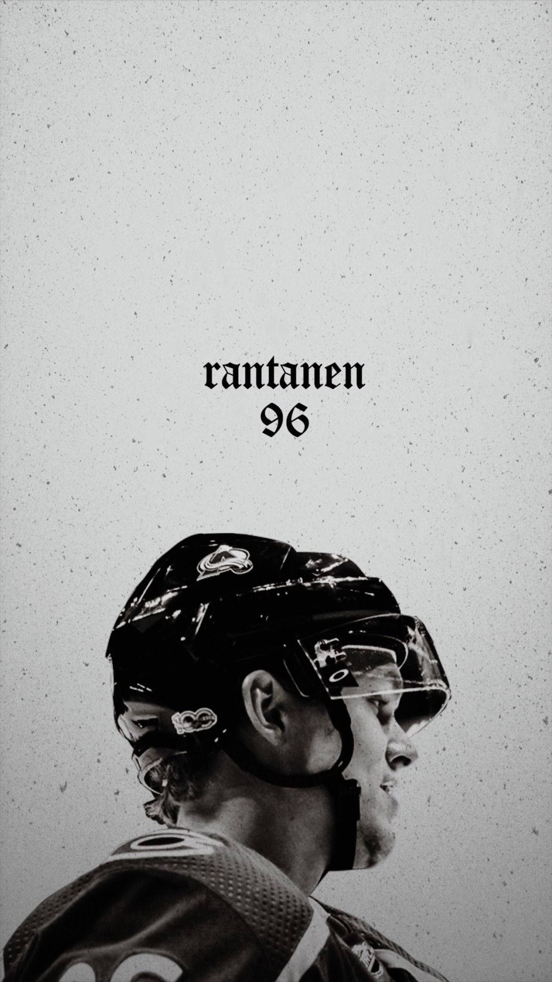 Close Up View Of Mikko Rantanen In Black And White Effect Wallpaper