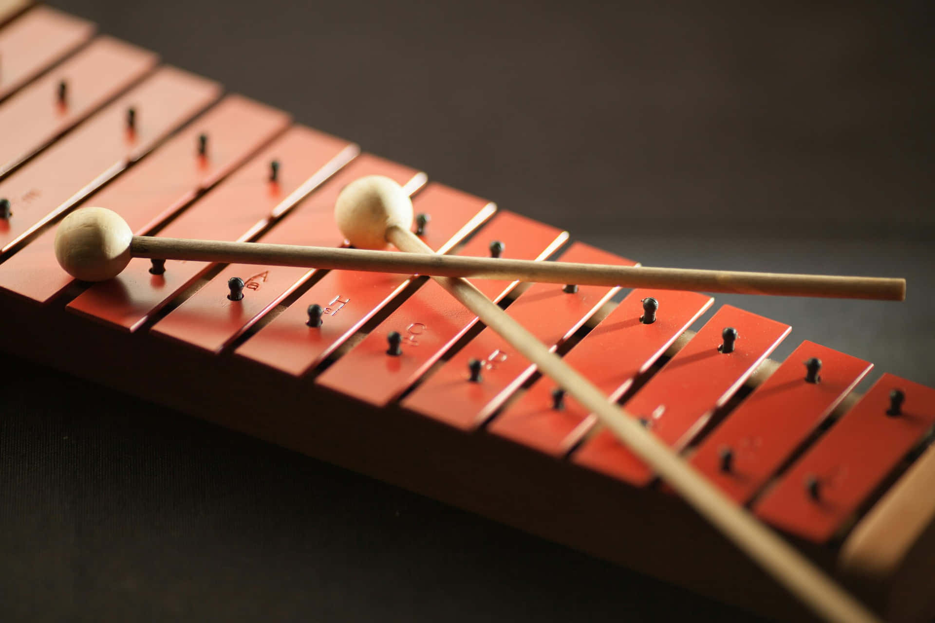 Close Up Xylophone With Mallets Wallpaper