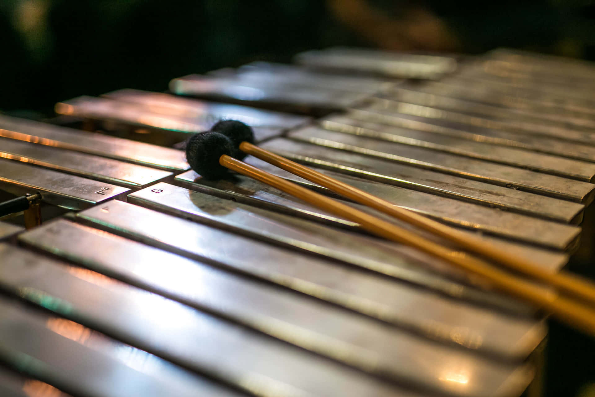 Close Up Xylophonewith Mallets Wallpaper
