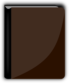 Closed Book Cover Brown PNG