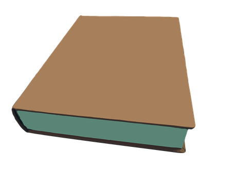 Closed Brown Bookon Black Background PNG