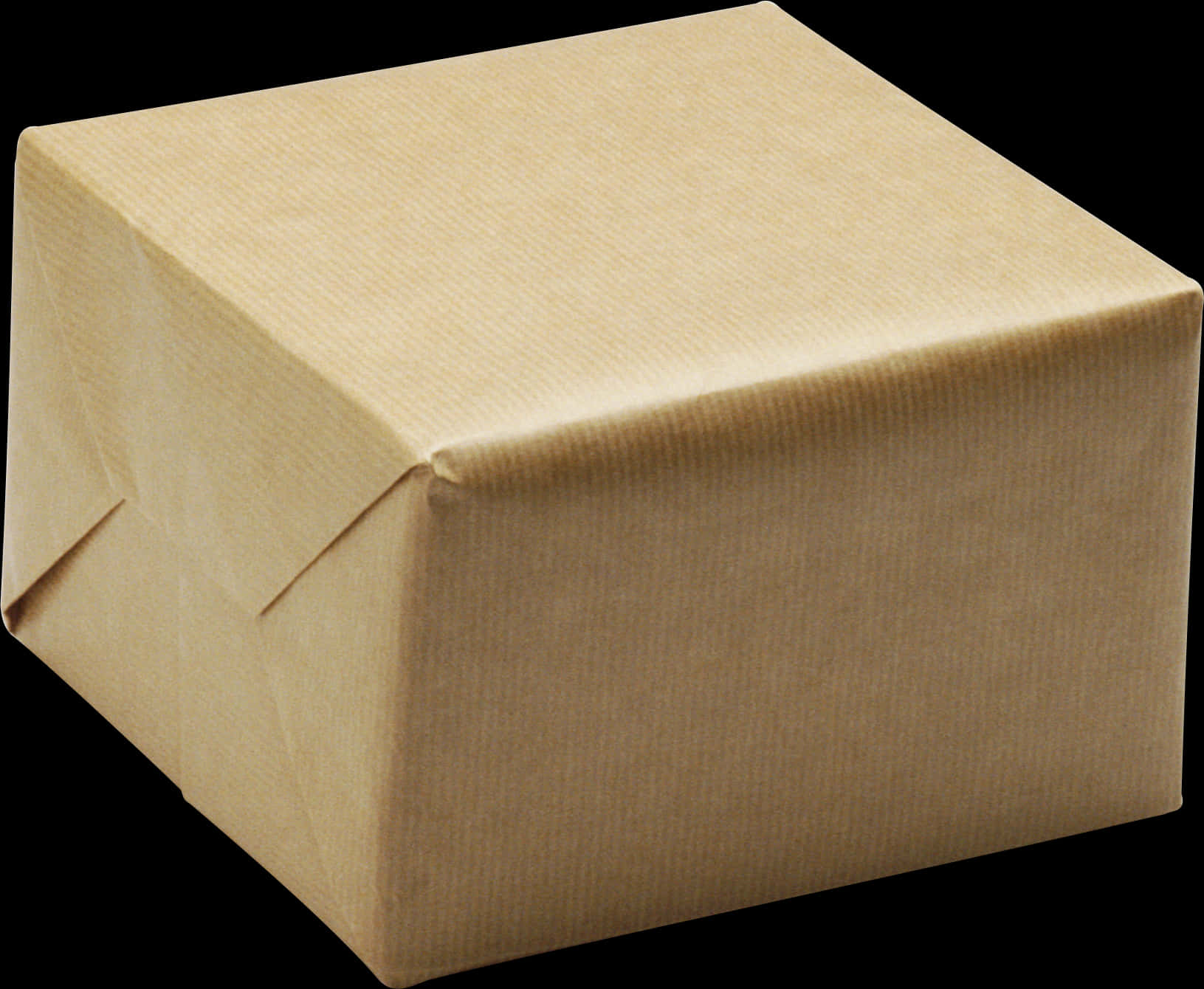 Closed Cardboard Boxon Black Background PNG