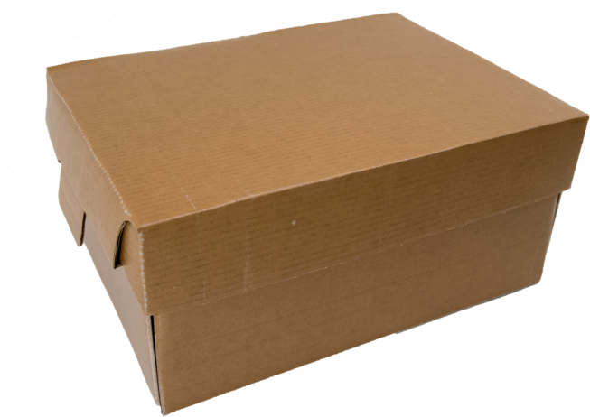 Closed Cardboard Shipping Box PNG