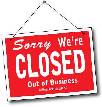 Closed Outof Business Sign PNG