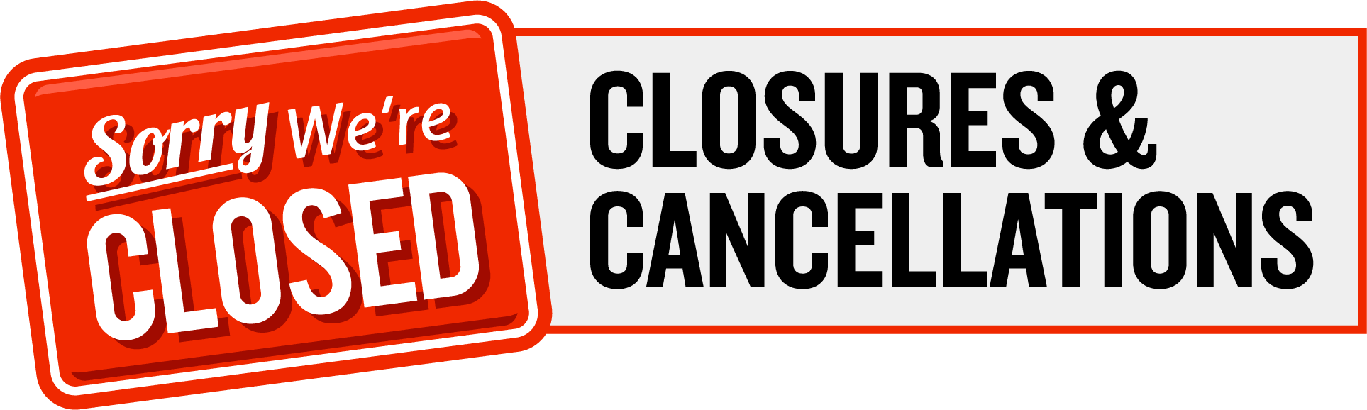 Closed Sign Closures Cancellations PNG