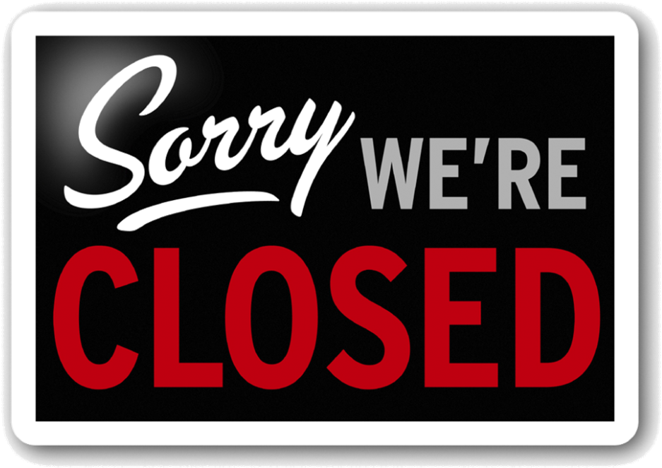 Closed Sign Graphic PNG