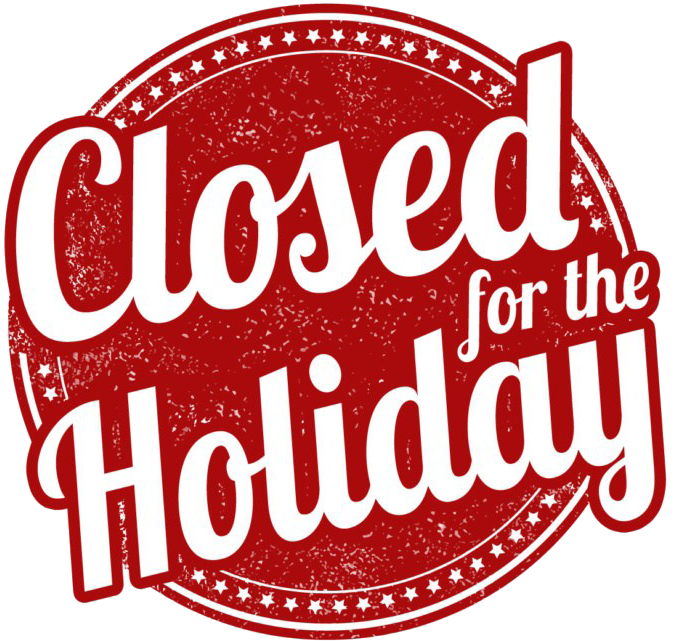 Closedfor Holiday Sign PNG