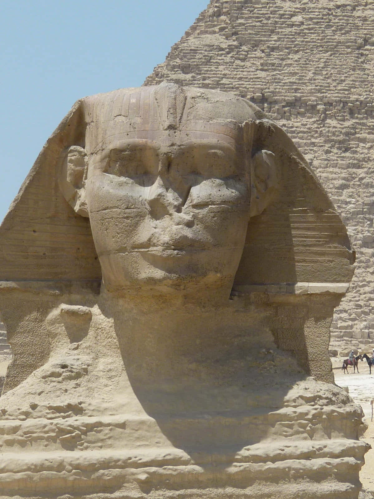 Closer Look Of The Great Sphinx Of Egypt Wallpaper