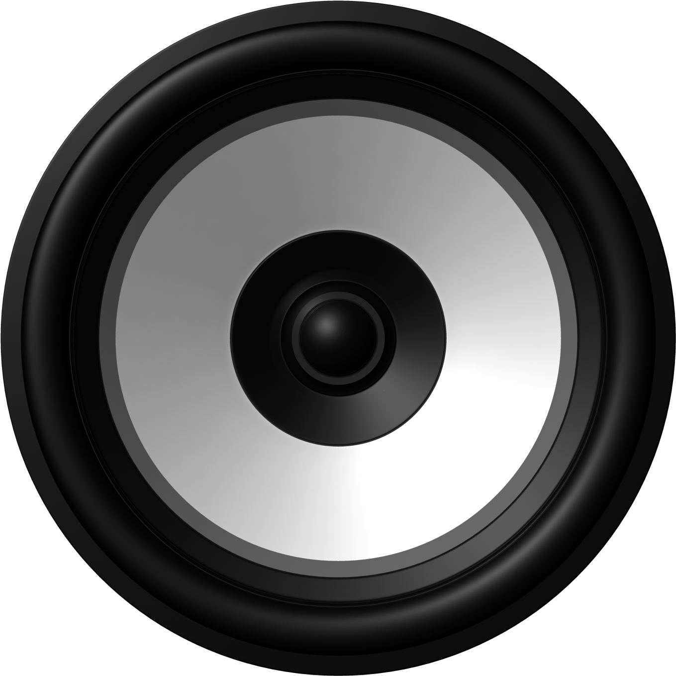 Closeup Black Speaker Driver PNG