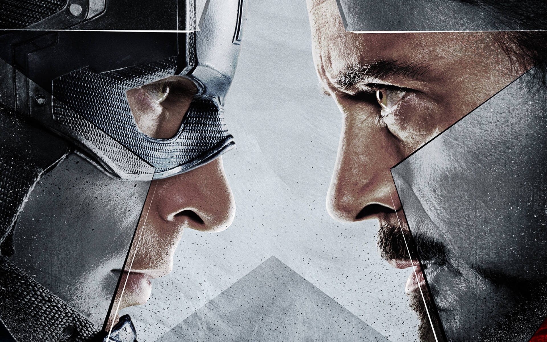 Closeup Face-to-face Captain America Civil War Background