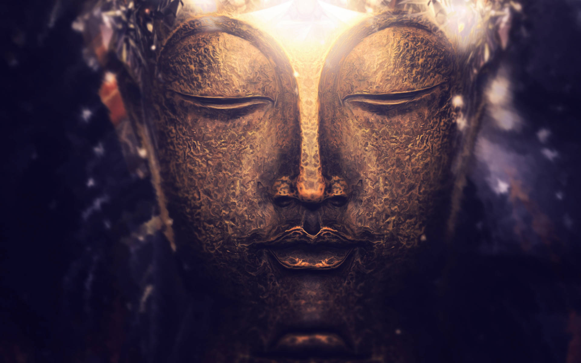 Closeup Golden Buddha Desktop Background Wallpaper