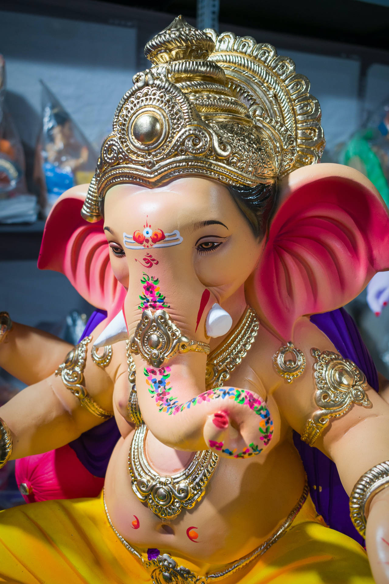 Closeup Of Ganesh Mobile
