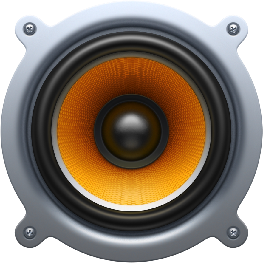 Closeup Orange Speaker Cone PNG