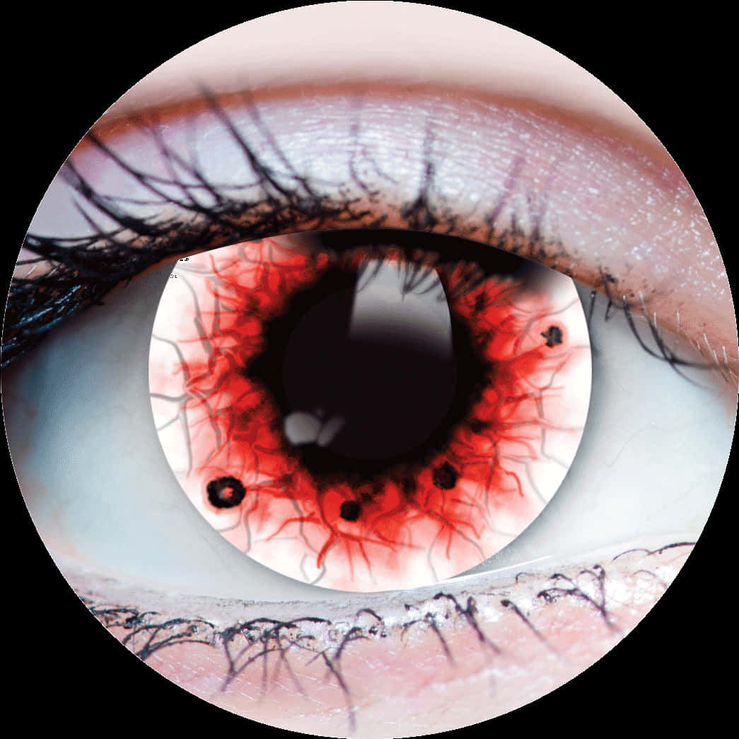 Closeup Red Bloodshot Eye PNG