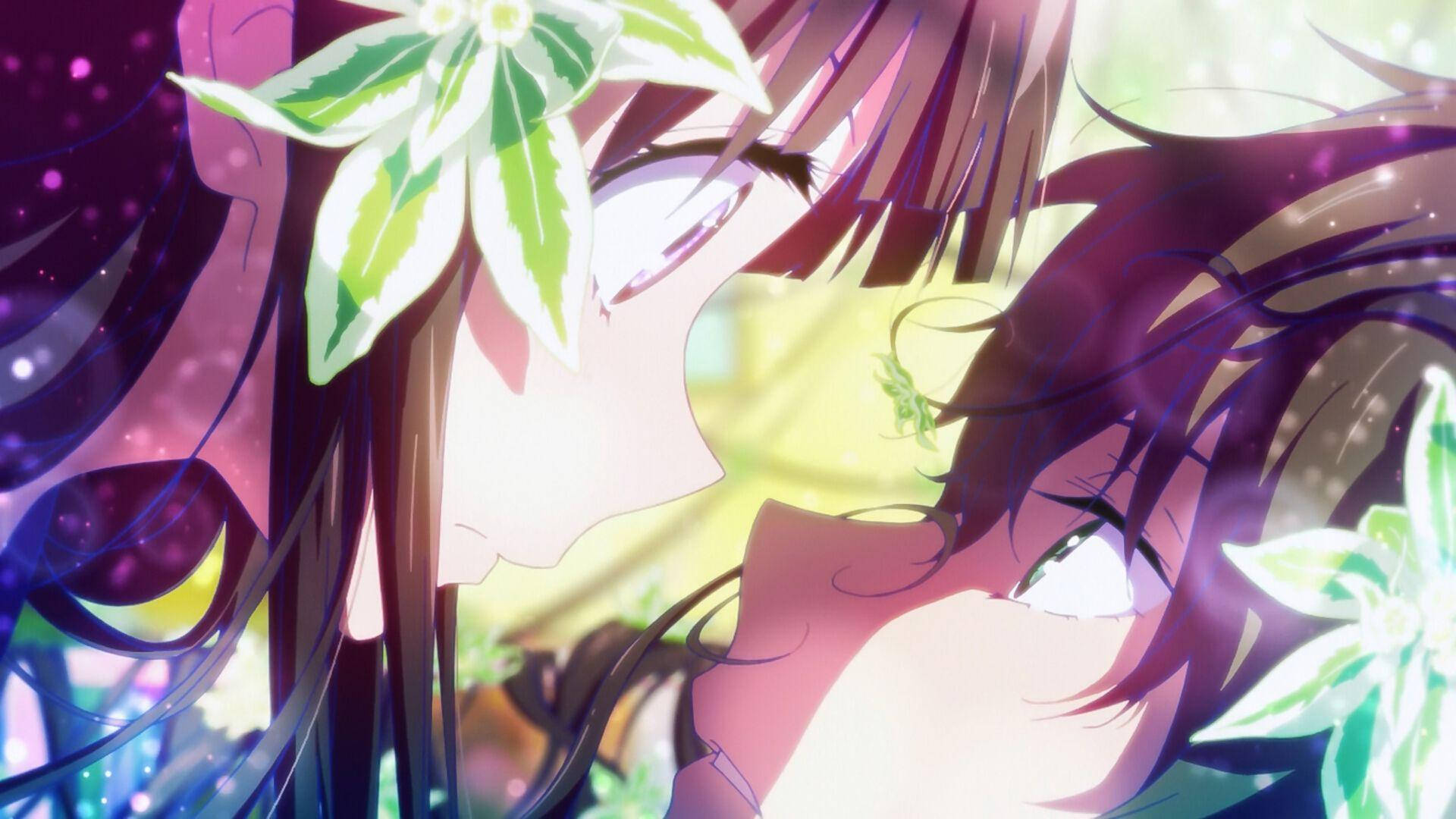 Closeup Romantic Anime Picture Wallpaper