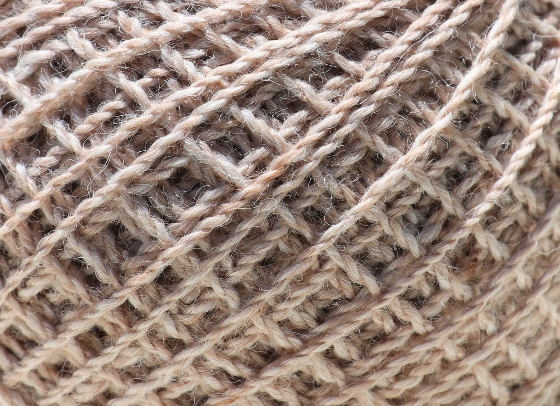 Closeup Tan Yarn Texture Wallpaper