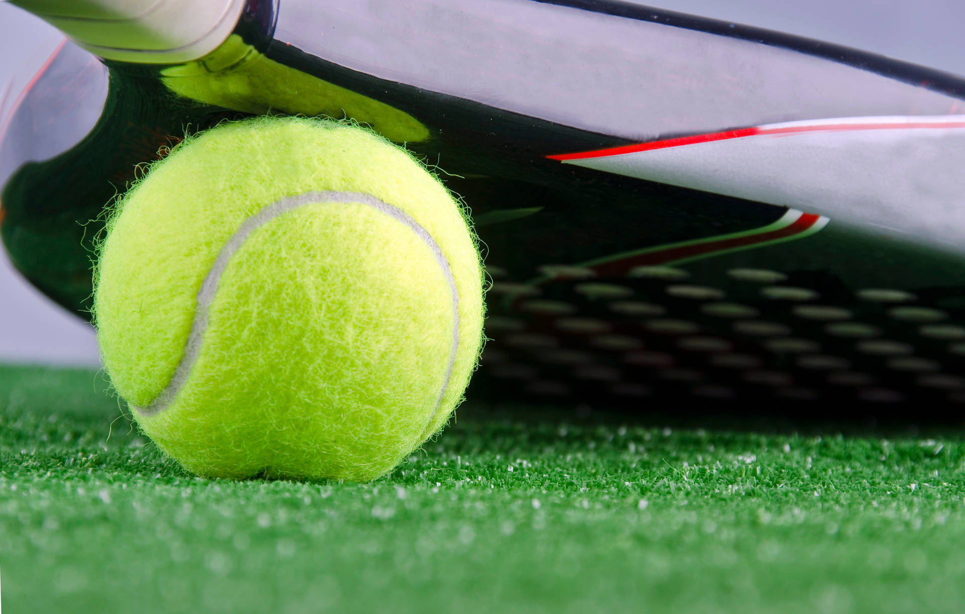 Precision in Details - Close-Up Shot of Tennis Ball Wallpaper