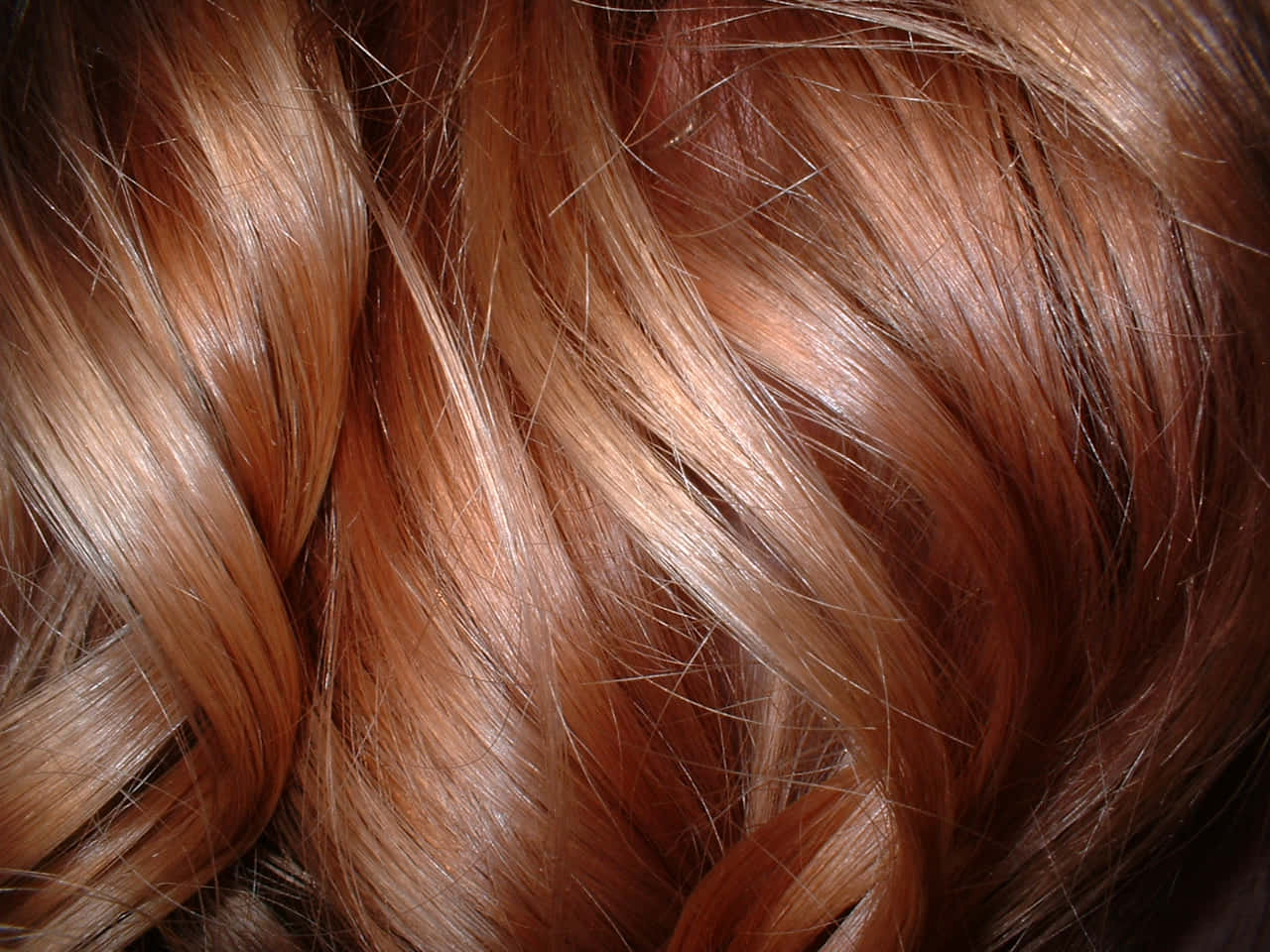Closeup Textured Strawberry Blonde Hair Wallpaper