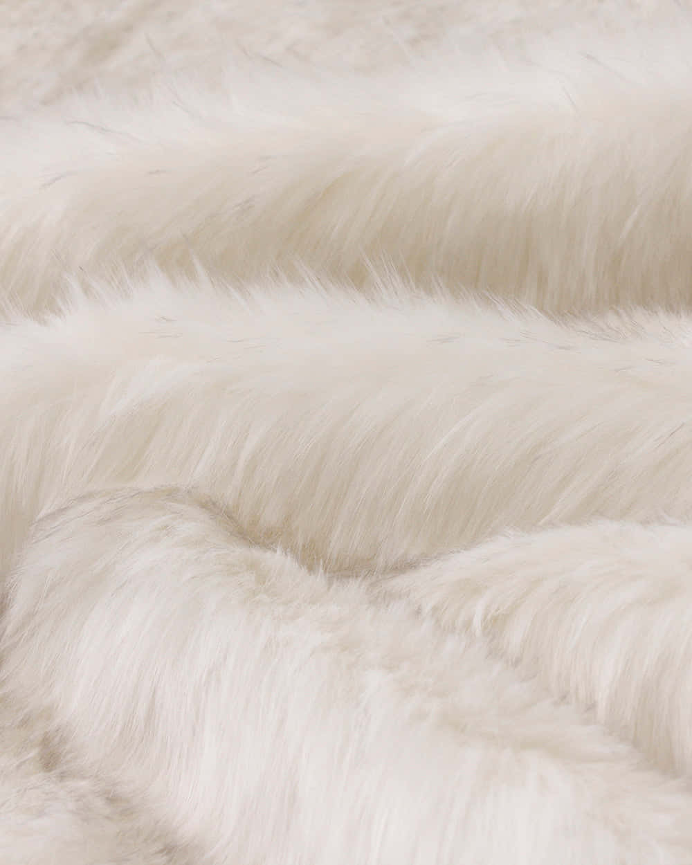 Closeup Textureof White Faux Fur Wallpaper