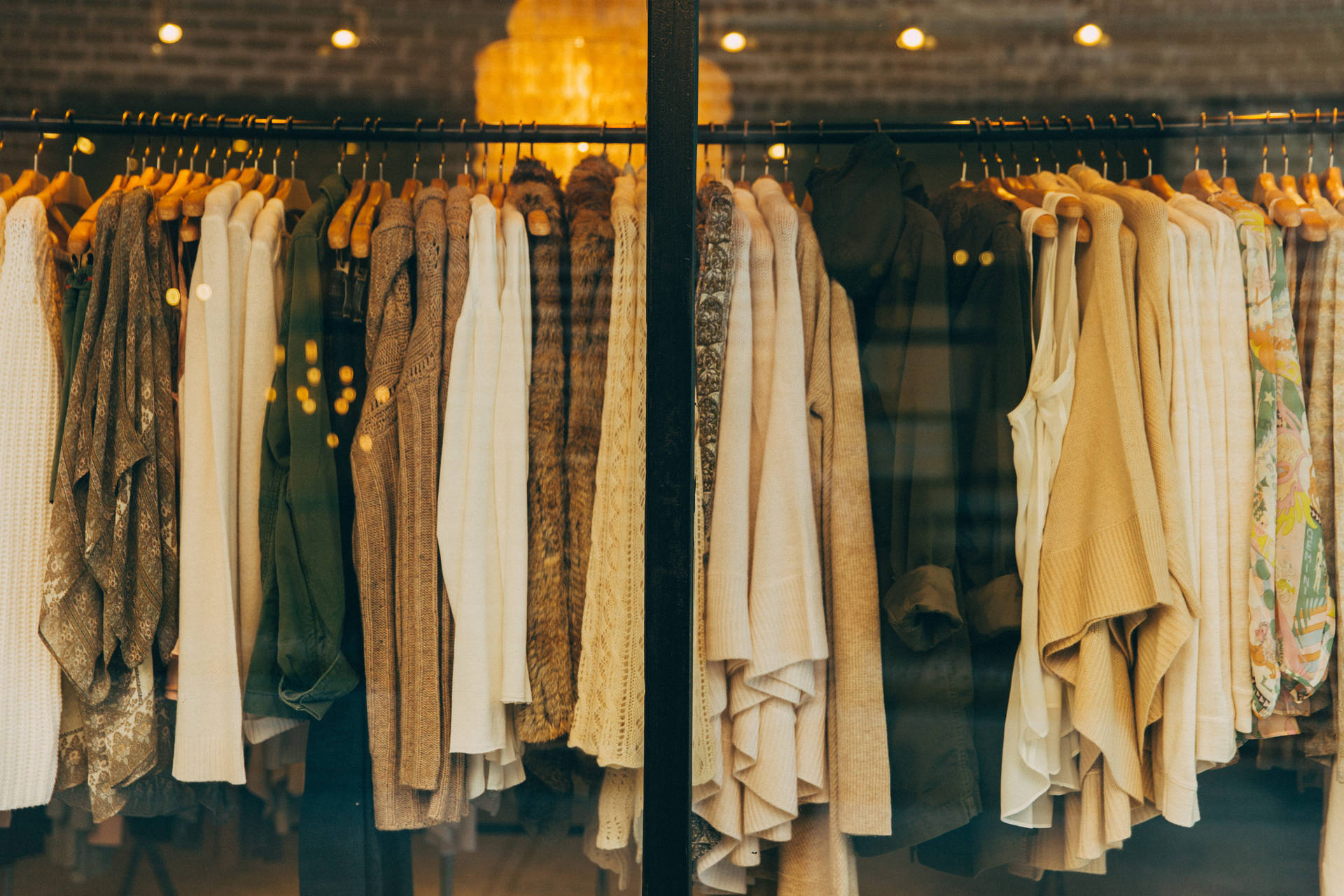 Clothes Display In A Boutique Background