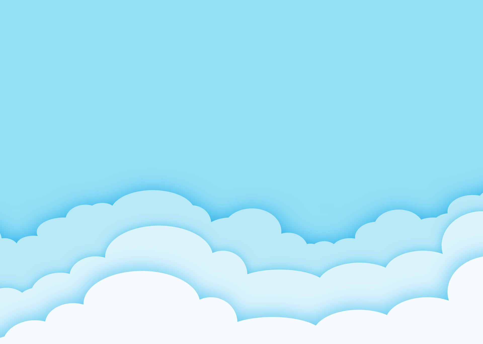 Clouds Background In Cartoon Style