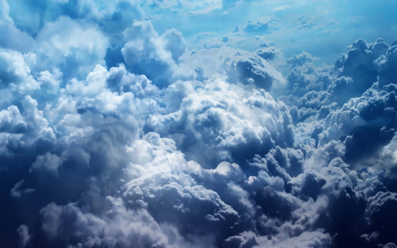 Dark And Light Blue Clouds Background