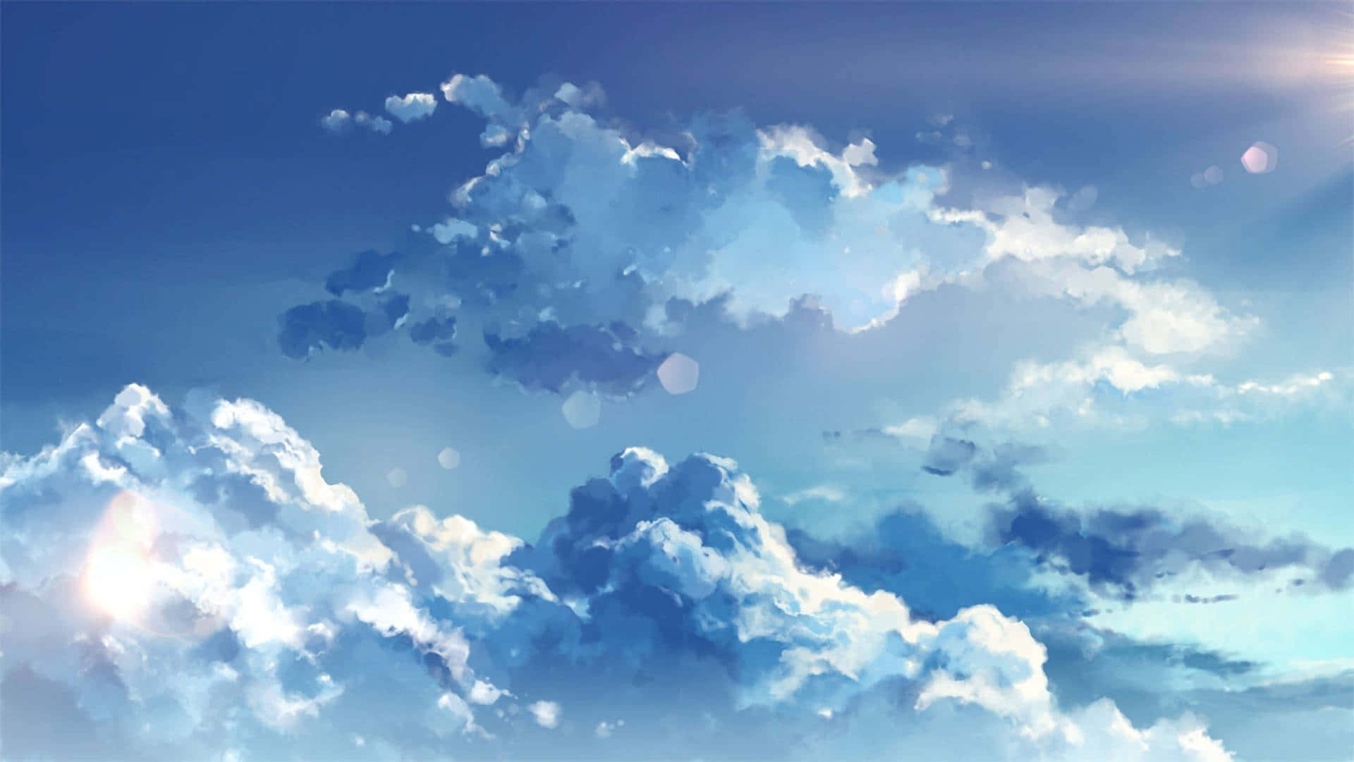 Hintergrundmit Ästhetischen Hellblauen Wolken