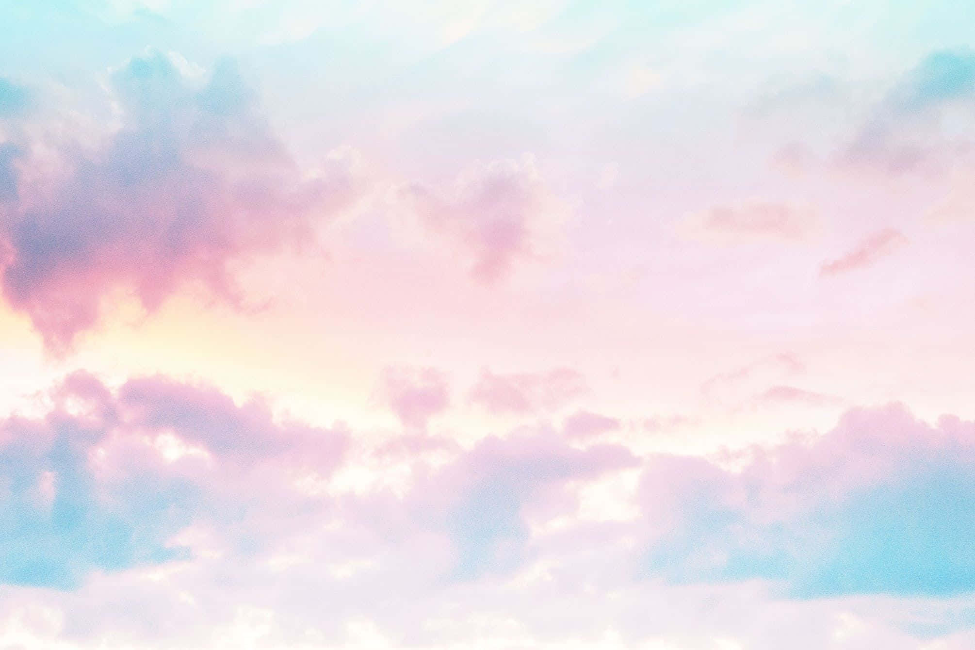 Pink And Blue Pastel Clouds Background