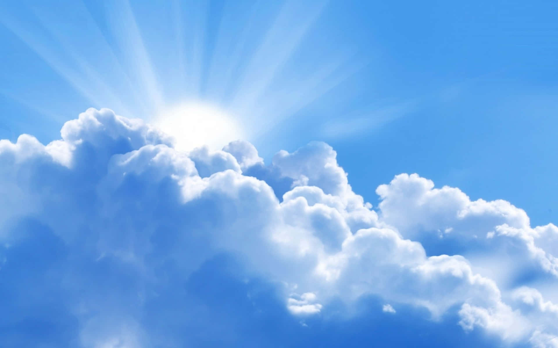 Formaçãode Nuvens Imponentes E Céu Azul Como Papel De Parede De Computador Ou Celular