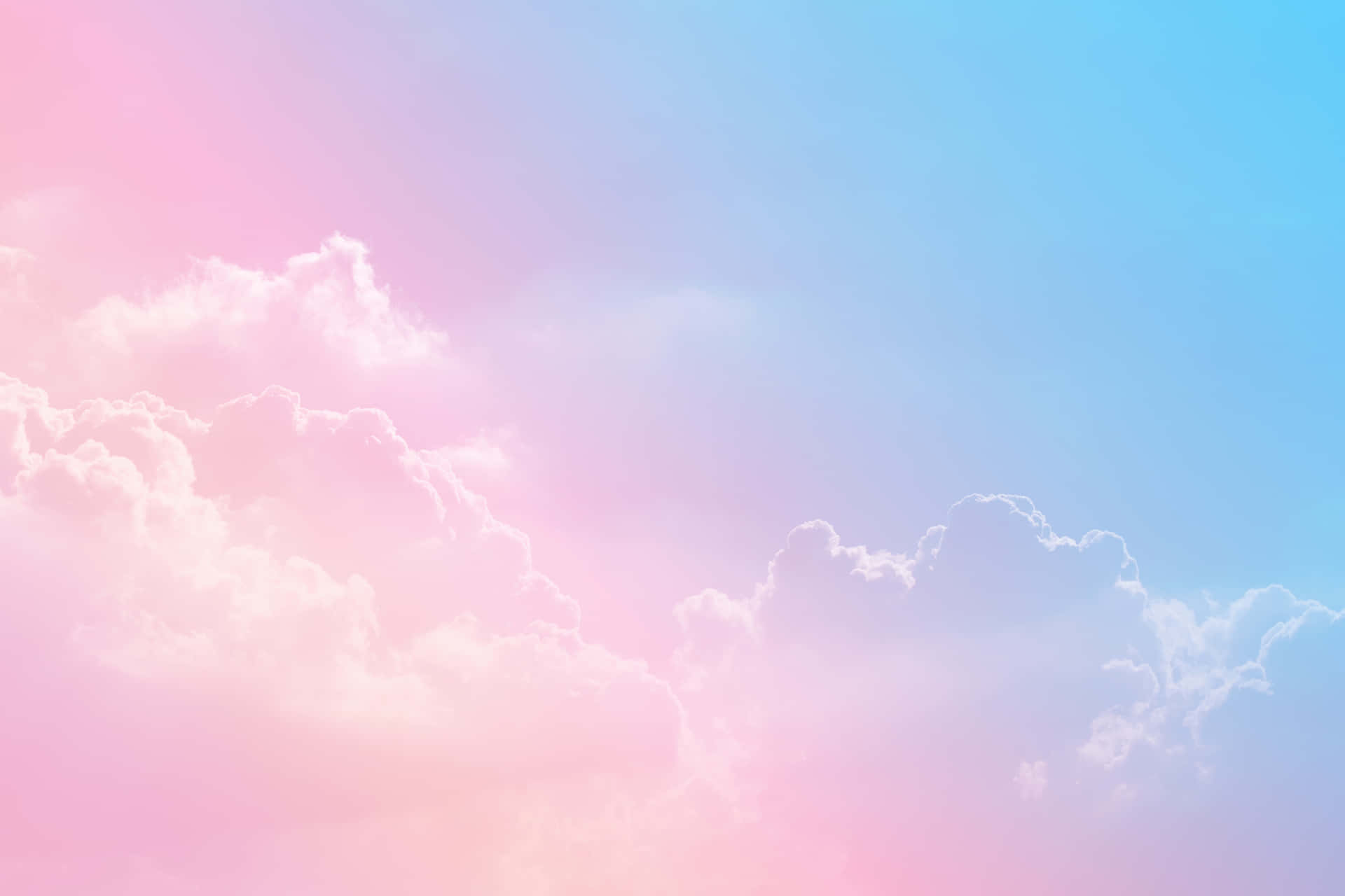 Aesthetic Pink And Blue Clouds Background