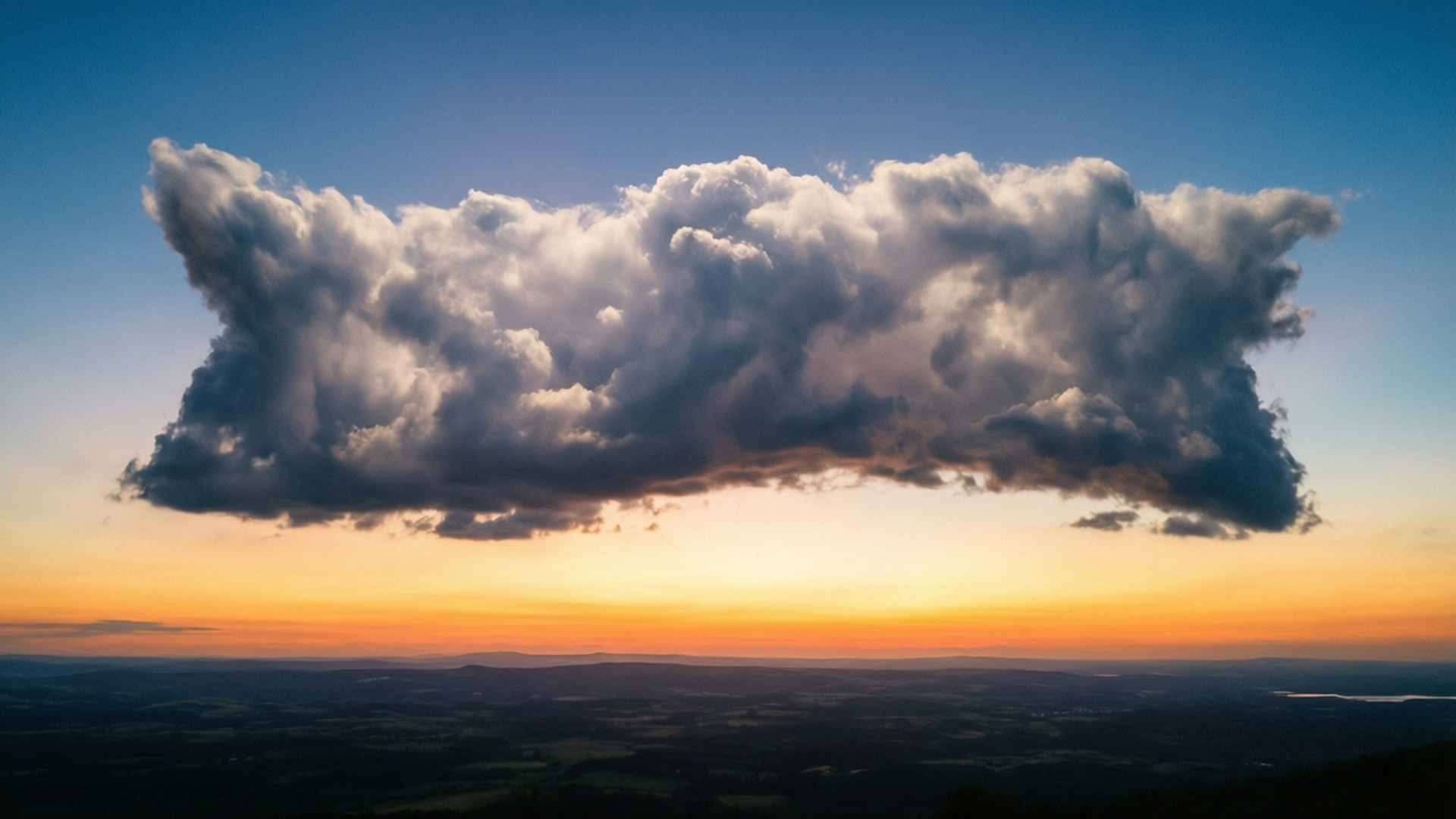 Bannière Nuage Coucher du Soleil Fonds d'écran
