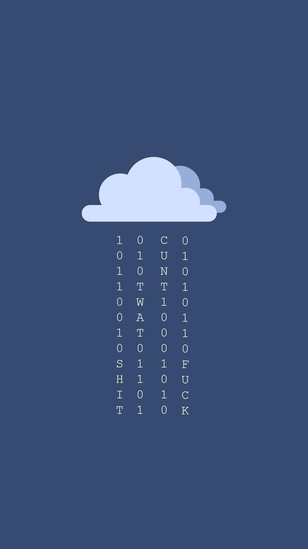 Cloud Binary Code Artwork Wallpaper