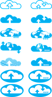 Cloud Computing Icons Set PNG