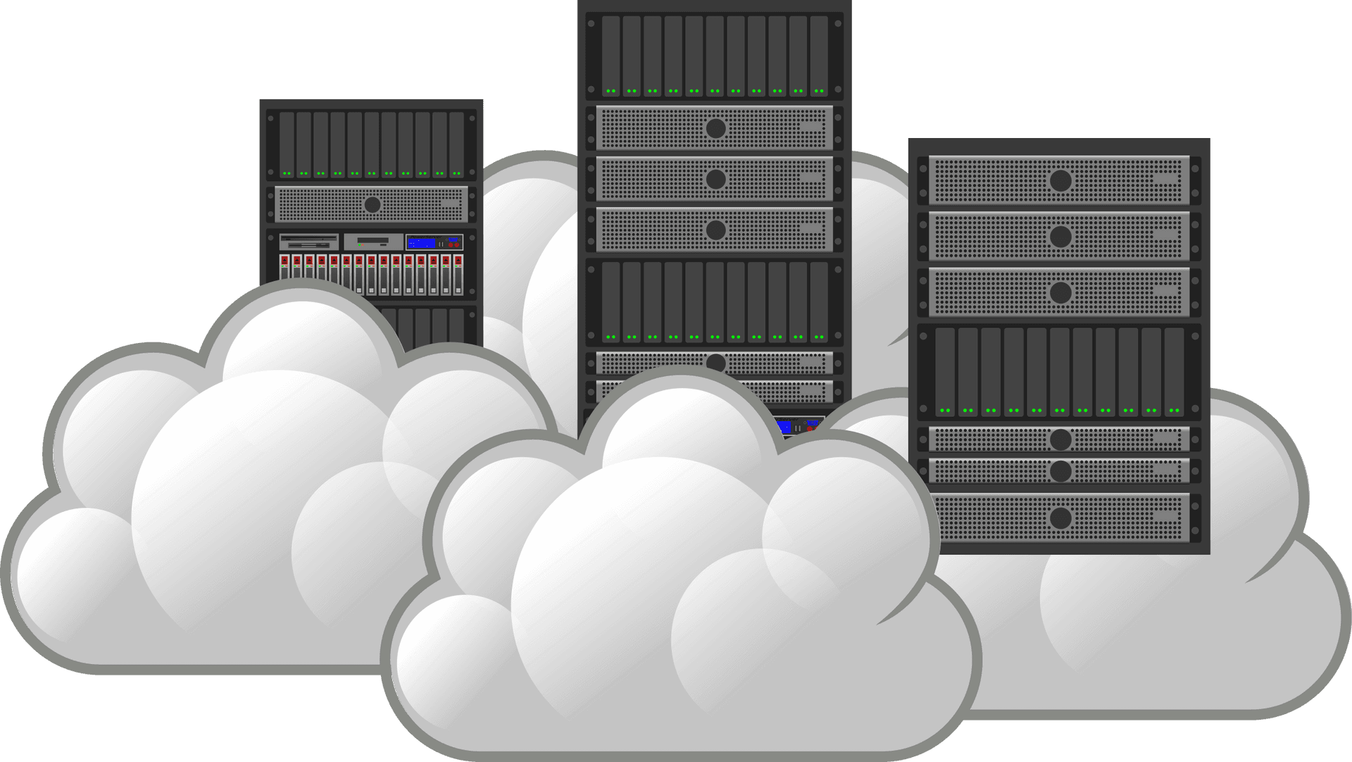 Cloud Computing Servers Concept PNG