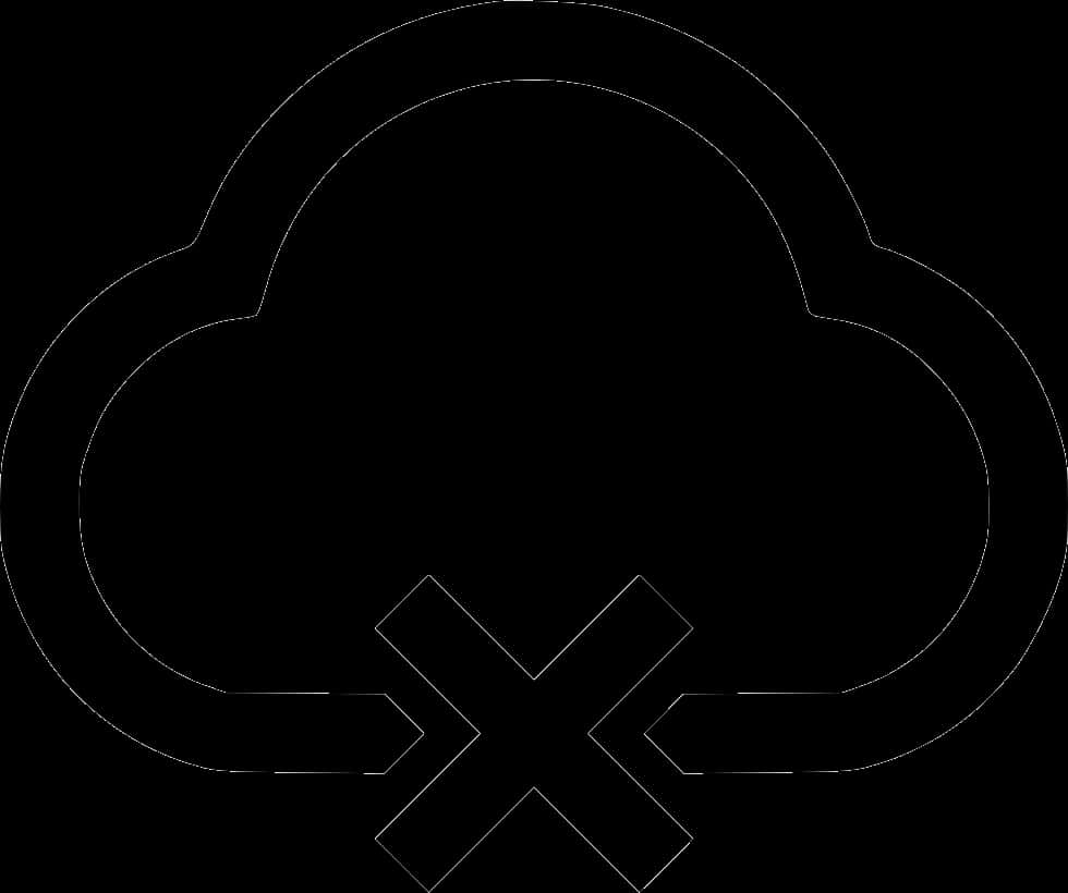 Cloud Error Icon Outline PNG